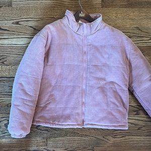 Blush Corduroy Puffer Jacket - Sadie & Sage